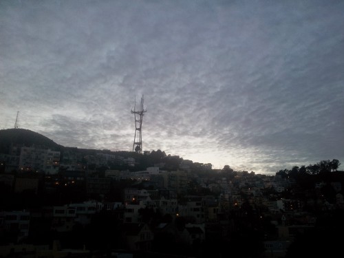 San Francisco at dusk.